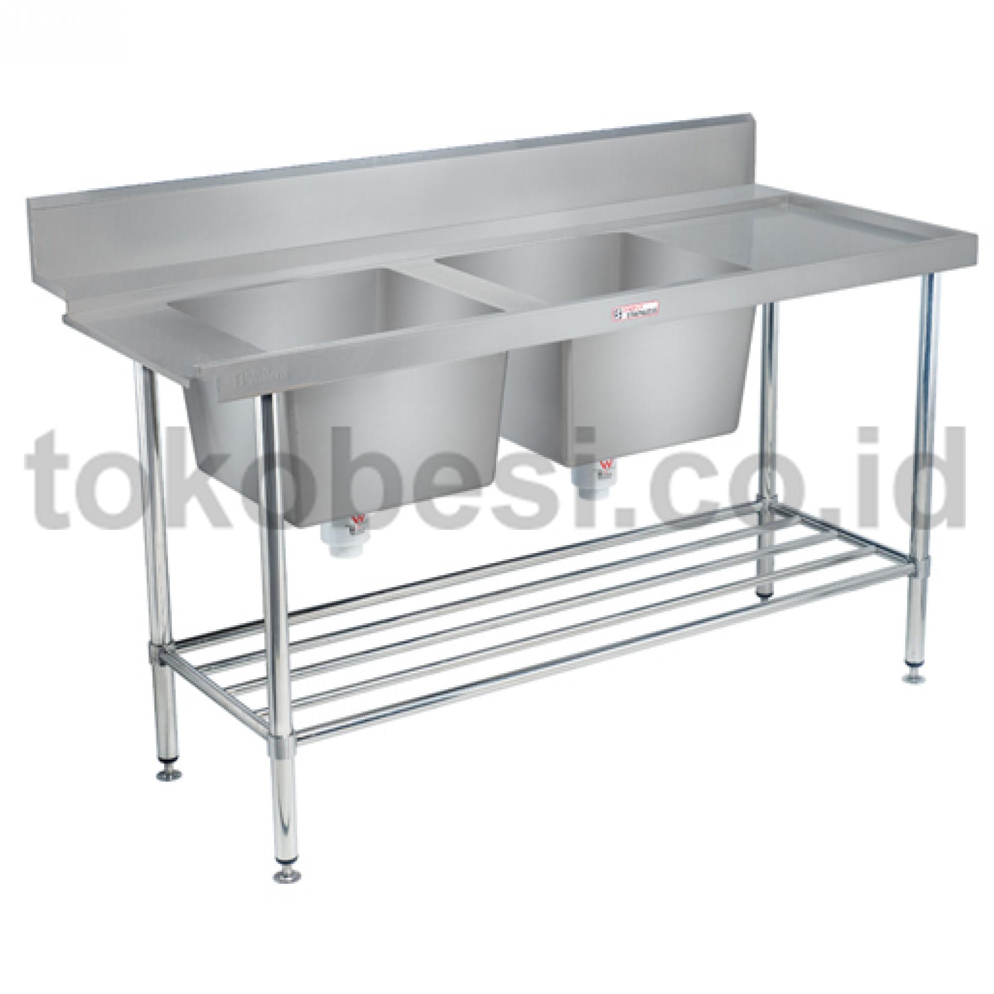 Double Bowl Dishwash Inlet 1650 x 640 x 900 mm